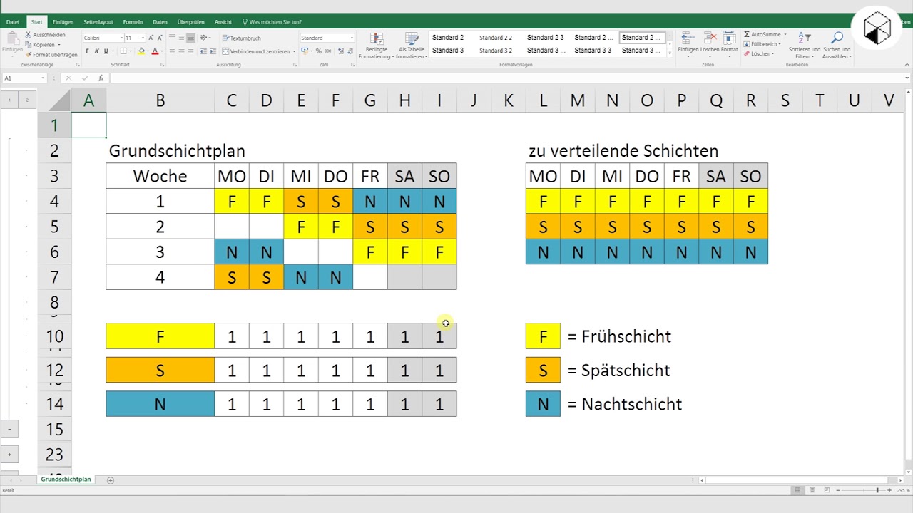 Anleitung Zum Tool Schicht Dienst Planung Mit Planarbeitszeitkonto 1 4 Youtube