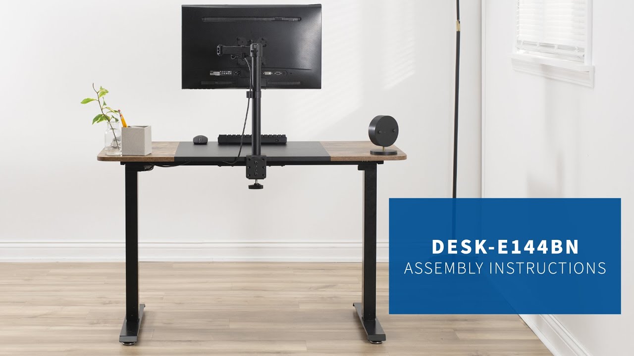DESKE144BN 47" x 24" Electric Desk Assembly by VIVO YouTube