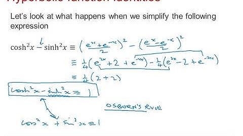 Edexcel Core Pure: Hyperbolic functions 1-3