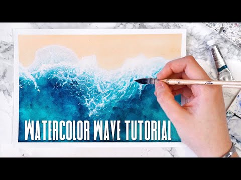 The Easiest Way to Paint Waves | Watercolour Tutorial