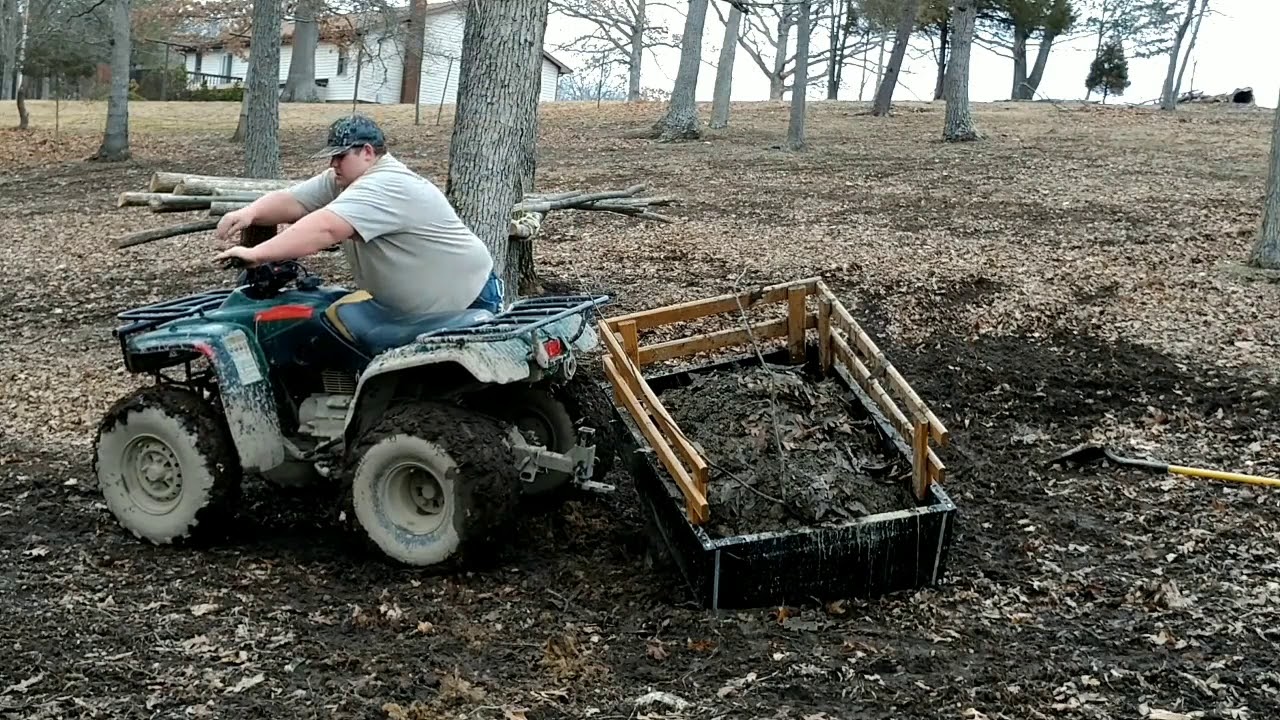 How To Trash Lawn Mower Dump Cart With A ATV YouTube