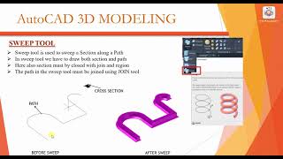AutoCAD 3D tutorials Lesson 13 (SWEEP TOOL)