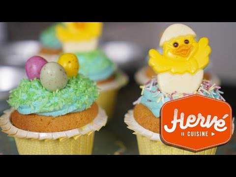 cupcakes-de-pâques-glaçage-au-sucre-facile-//-hervé-cuisine