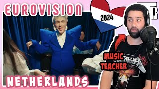 Netherlands Eurovision 2024 Reactionalysis - Music Teacher Analyses Europapa by Joost Kelin reaction