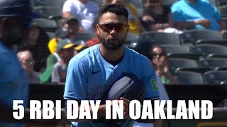 Isiah Kiner-Falefa's 5 RBI Day Including Huge Bases Clearing Double in 10th vs A's!!