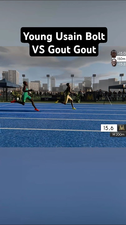 Young Usain Bolt VS Gout Gout - 3D realistic Speed Comparison #trackandfield #100m #sprint