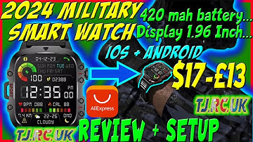 Military Smart Watch-QX11-420 mah battery-Unboxing-Review-Demo-Setup...#tech #reviews #smartwatch