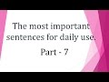 Daily Use Sentences Quiz