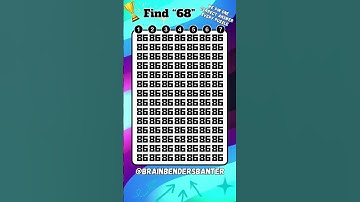 Advanced: No-Brainer Find "68". #findthedifference #youtubeshorts #shorts #123 #trending