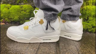 Air Jordan 4 Metalic Gold - On Foot Review And Sizing Guide
