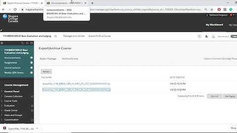 Export and Import a Blackboard Course