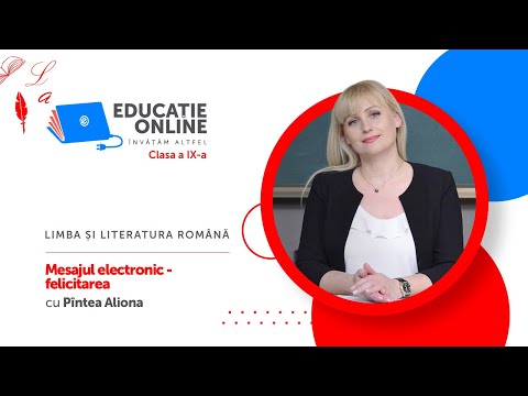 Limba și literatura română, clasa a IX-a, Mesajul electronic - felicitarea