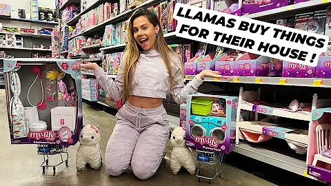 MY CRAZY LLAMAS SHOP FOR THEIR HOUSE !! | BUILDING...