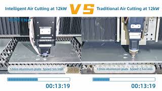 12kW Intelligent Air Cut vs Traditional Air Cutting | 12mm Aluminum cutting