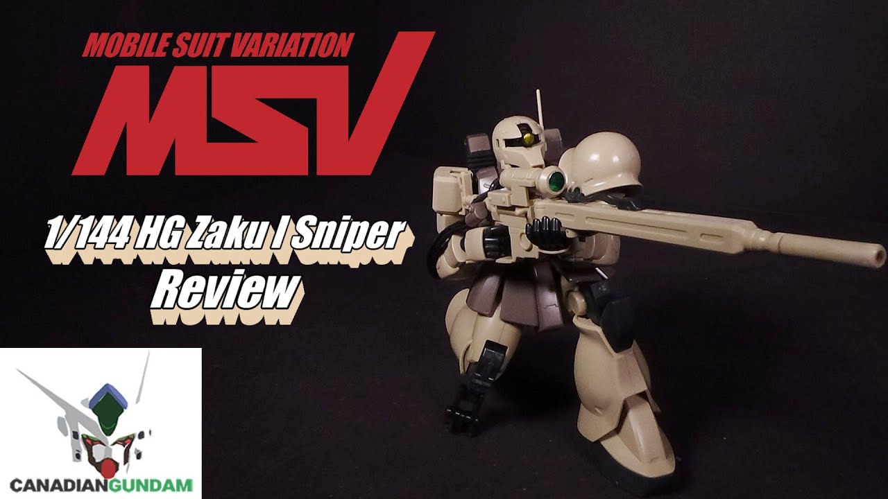 1/144 HGUC Zaku 1 Sniper Type Review - YouTube