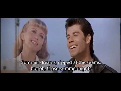 OLIVIA NEWTON JOHN & JOHN TRAVOLTA SUMMER NIGHTS (WITH LYRICS)