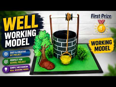 How to Make a Water Well Working Model | Science Project for Students | Easy DIY Water Well Tutorial