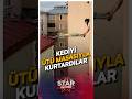 Çatıda Kalan Kediyi Ütü Masası ile Kurtardılar! #shorts