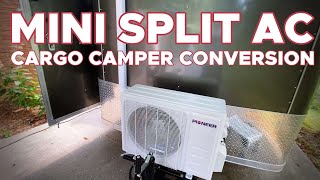 Mini Split AC Install in Cargo Camper Conversion