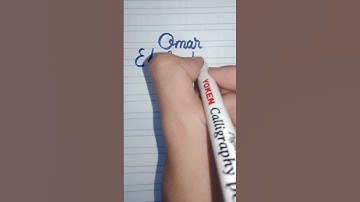 Omar name handwriting with fountain pen #satisfying #calligraphy #fountainpen #signature