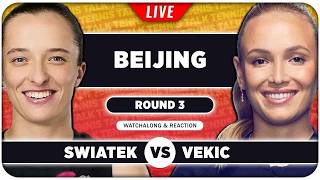 SWIATEK vs VEKIC • WTA Beijing 2026 • LIVE Tennis Watchalong screenshot 1