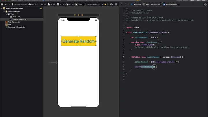 xCode 11.4 - Random number Generator