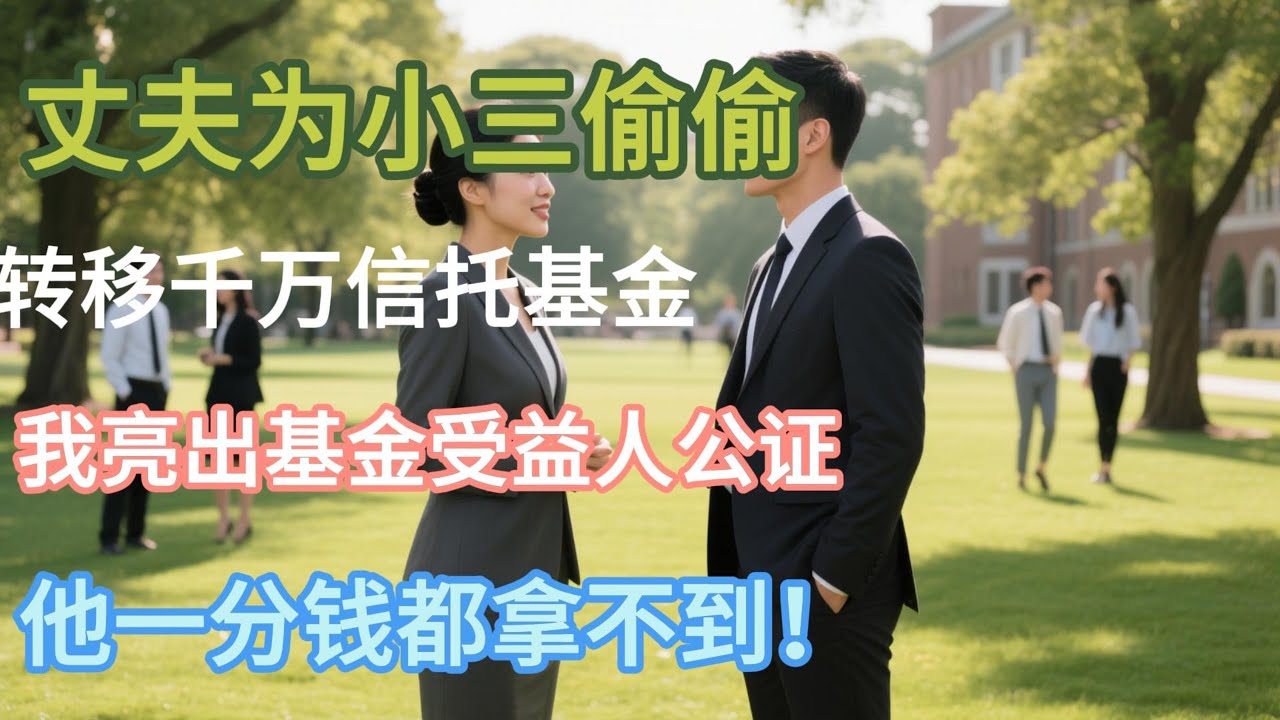 丈夫为小三偷偷转移千万信托基金，我亮出基金受益人公证，他一分钱都拿不到！