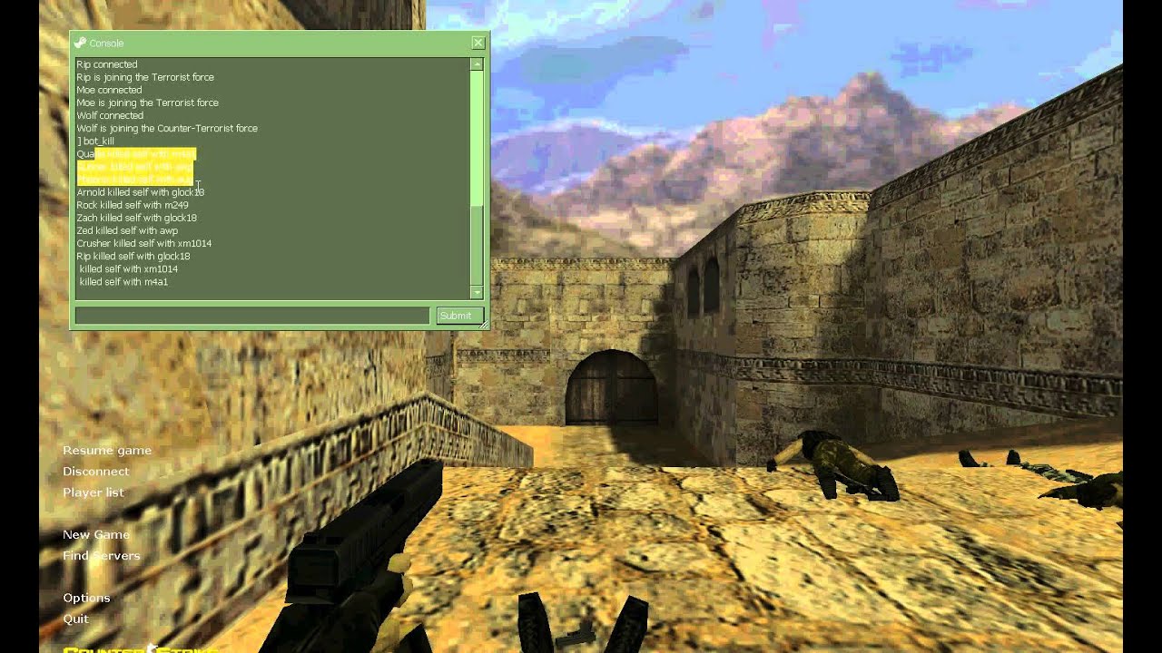 Truco de counter strike 1.6 (mueren los bots )