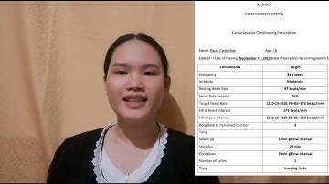 PED 030 | Exercise Prescription/Workout Plan using the F.I.T.T. Format