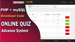 Online Quiz System In PHP With Source Code screenshot 1