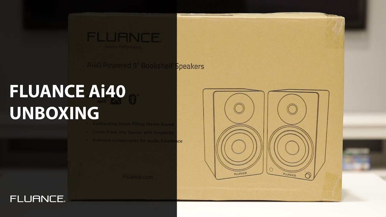 Unboxing The Fluance Ai40 Powered Bookshelf Speakers Youtube