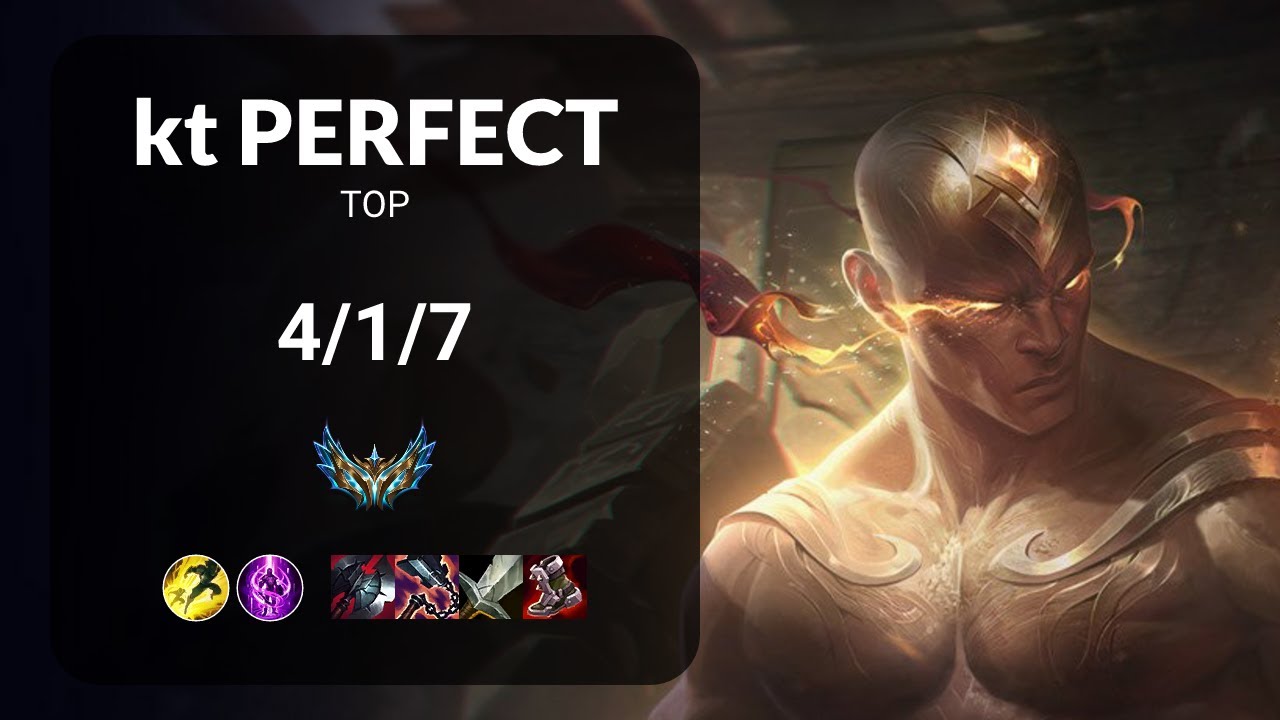 kt PerfecT Lee Sin vs Pantheon TOP - KR CHALLENGER Patch 13.19