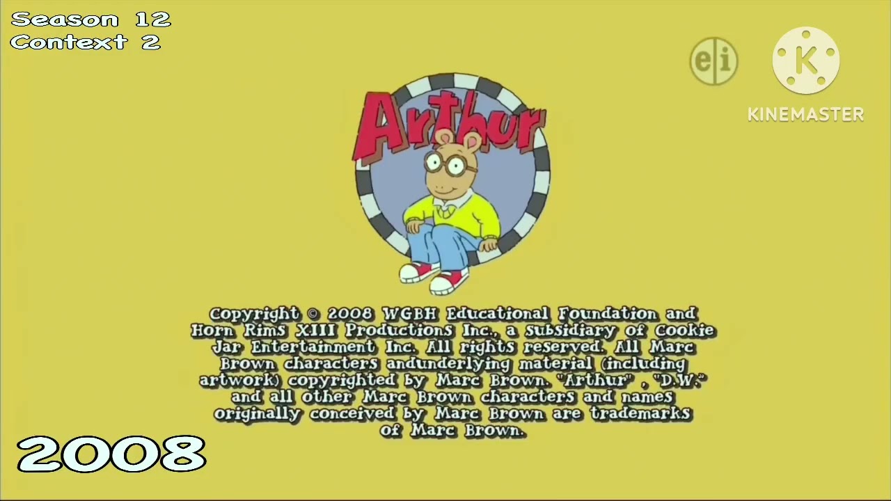 Cookie Jar WGBH / WGBH Kids / PBS Kids: PBS Arthur Season 11-13 Ending Credits 2007-2010 4:3