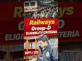 Railway Group D 2026 Eligibility Criteria #shorts #pw #railwaygroupd