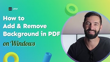 How to Add and Remove Background in PDF on Windows | UPDF