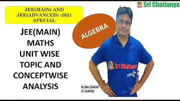 JEE(MAIN) 2020 ALGEBRA TOPICS,CONCEPTS AND WEIGHTAGE ANALYSIS||M UMASANKAR||IIT KANPUR||JEE SPECIAL
