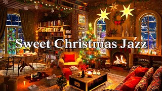 Cozy Christmas at Bookstore Coffee Shop Ambience & Sweet Instrumental Christmas Jazz Music to Relax