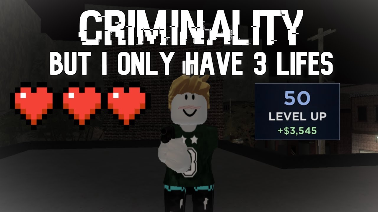 Criminality but i only have 3 lifes (ROBLOX Criminality) - YouTube