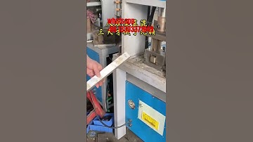 Semi-automatic square pipe trimming and punching machine, made in China.
