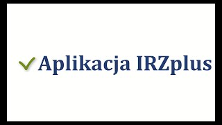 Aplikacja IRZplus