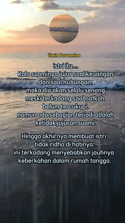 kejujuran suami adalah letak kebahagiaan seorang istri