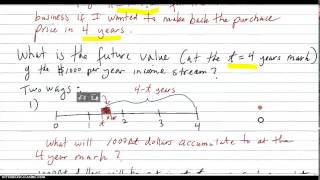 Present and future value of an income stream
