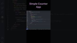Simple counter App using HTML and JavaScript #codesecret #programming #javascript #viralshort