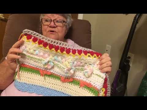 Creating My secret garden lap blankie Bohemian style made from gifted vintage yarn Part 2