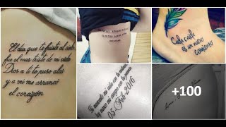 26+ Tatuajes de Frases y Significado, Hermosos y TOP 5 Mas Gustados !!!