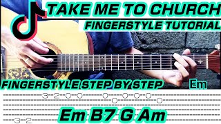 Miniatura de vídeo de "Take me to church | Hozier (Guitar Fingerstyle ) Step by Step Tabs + Chords"