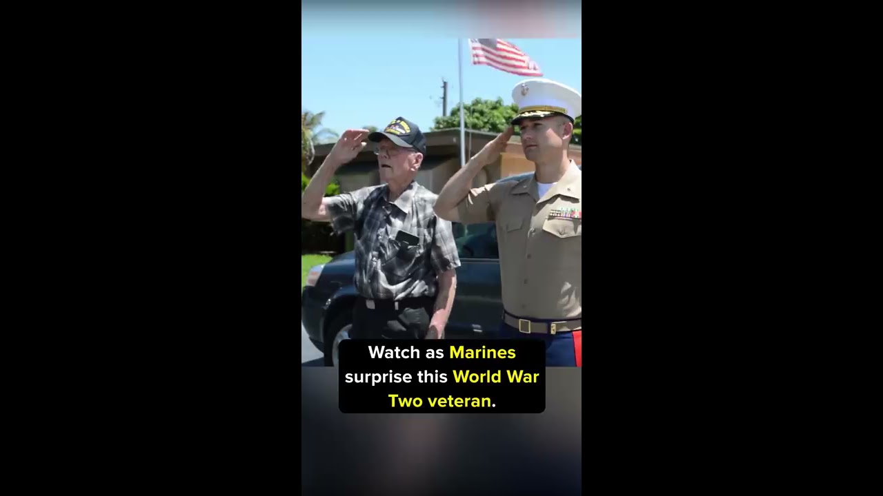 Marines Surprise WWII Veteran