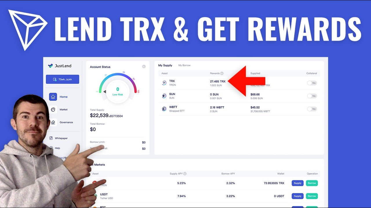 How to Lend TRX & Earn Rewards - JustLend on Tron Network