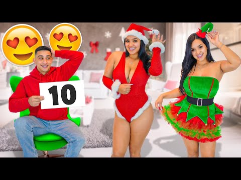 BOYFRIEND RATES MY HOTTEST CHRISTMAS COSTUMES!