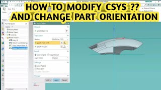 How to modify CSYS in UG NX